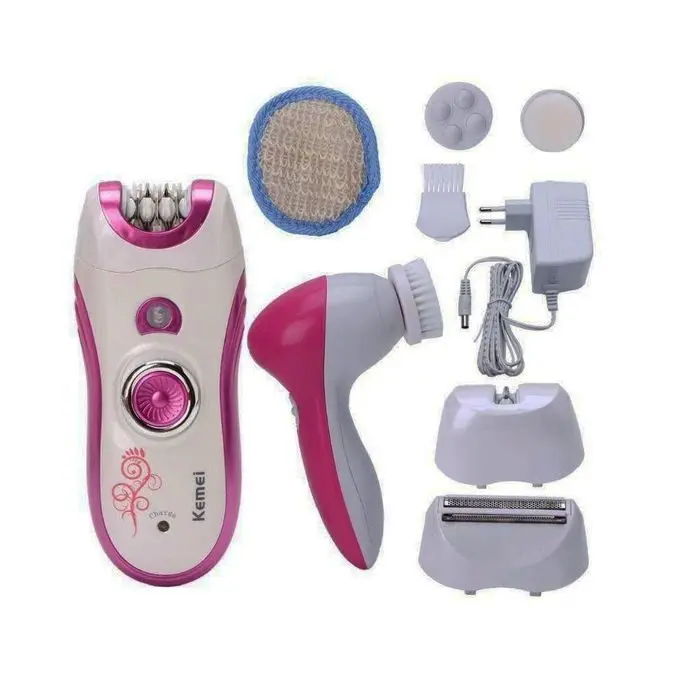 ⁦ماكينة كيمي Km-3066 لاسلكية 6 في 1 لإزالة الشعر والعناية بالوجه للسيدات⁩ - الصورة ⁦4⁩
