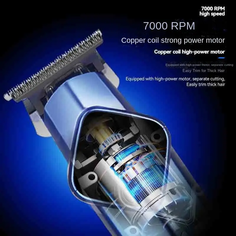 ⁦ماكينة حلاقة كيمي Km-1777 للشعر بمحرك 6500/7000 Rpm وشحن Type-C⁩ - الصورة ⁦5⁩