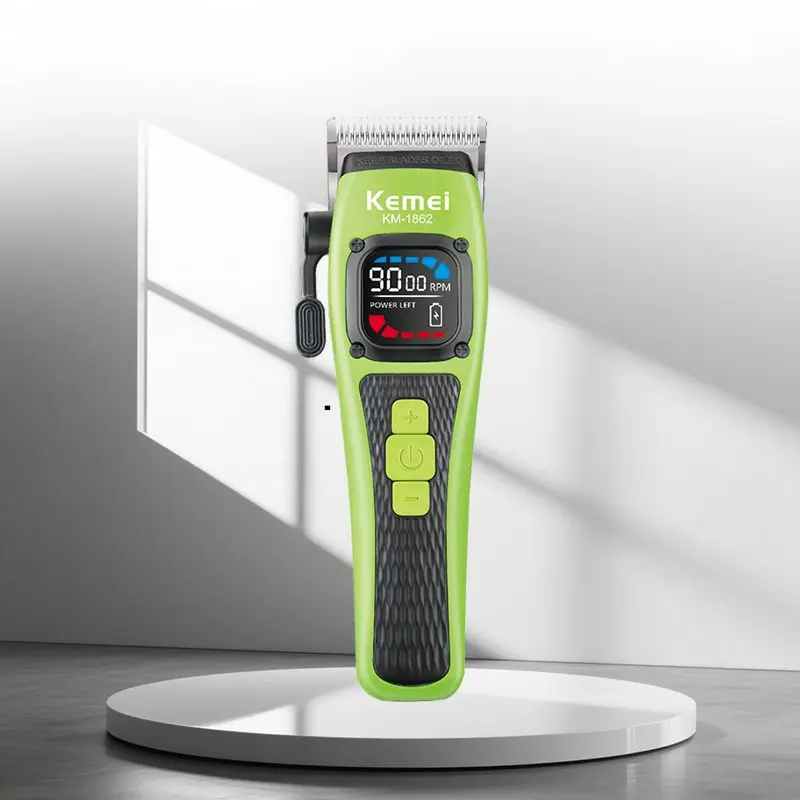 ⁦Kemei ماكينة حلاقة كهربائية لاسلكية شاشة Lcd Km-1862⁩ - الصورة ⁦2⁩