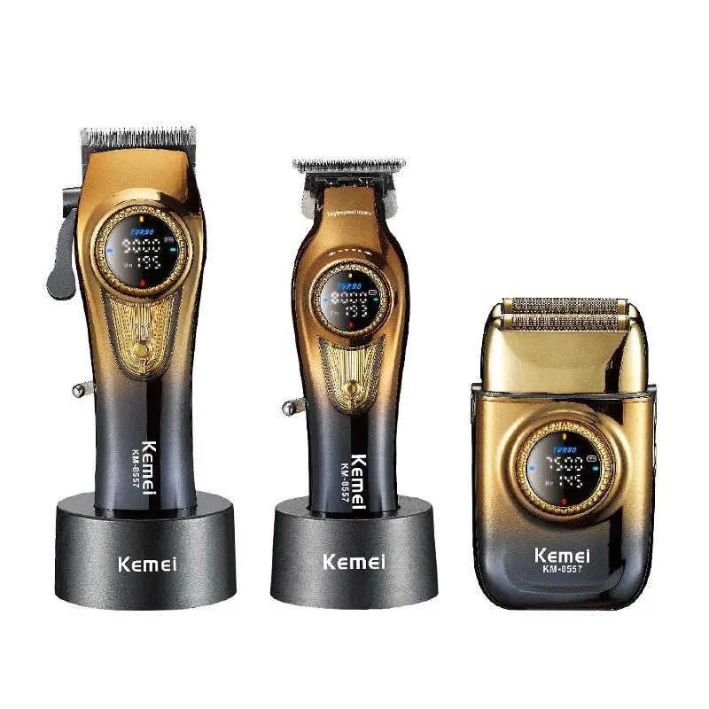 ⁦طقم حلاقة كيمي Km-8557 لاسلكي بشاشة Led⁩ - الصورة ⁦6⁩