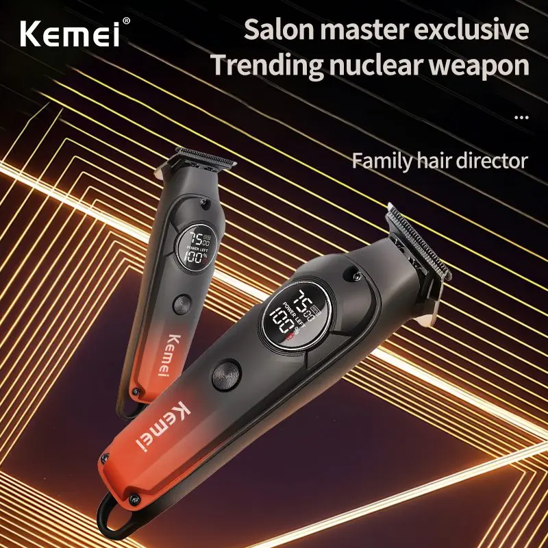⁦Kemei ماكينة حلاقة لاسلكية Lcd شحن Usb 1359⁩ - الصورة ⁦8⁩