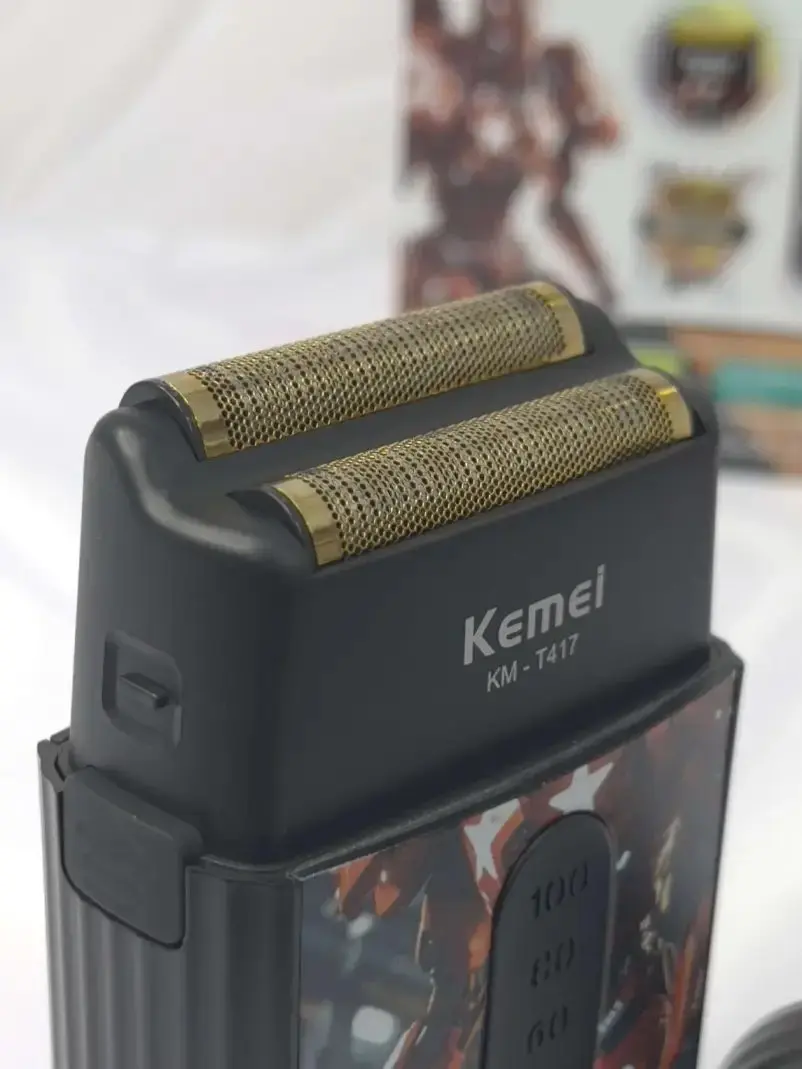 ⁦Kemei ماكينة حلاقة وتشذيب لاسلكية محرك قوي 8500 دورة Km-T417⁩ - الصورة ⁦4⁩