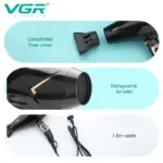⁦مجفف شعر VGR V-423 بقدرة 1800 إلى 2200 واط⁩ - الصورة ⁦2⁩