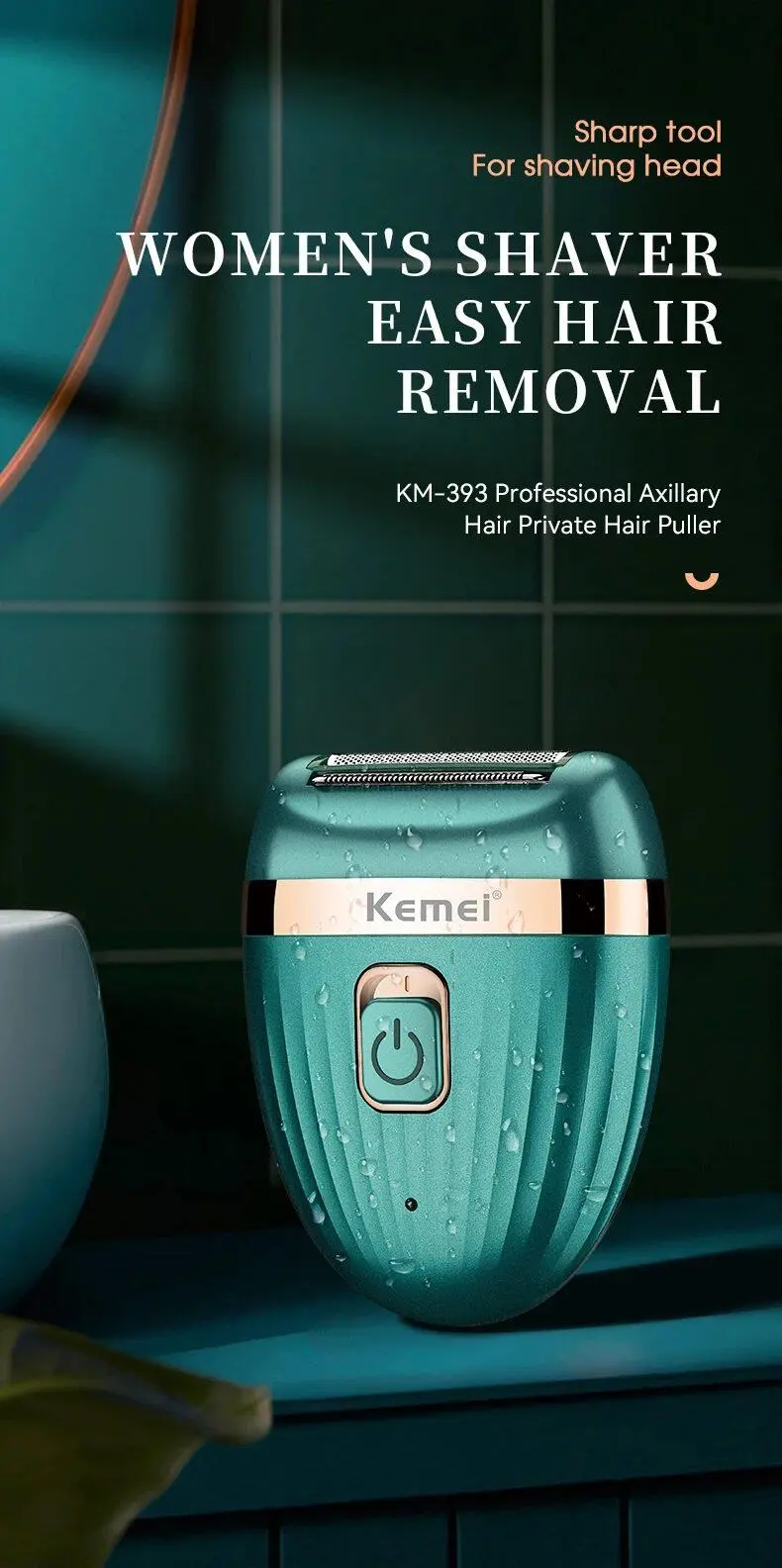 Fd99F2215Cb0Df7A5Bf36615651A89B4-1-Jpg.webp ماكينة إزالة شعر نسائية Kemei Km-393 - الصورة 1