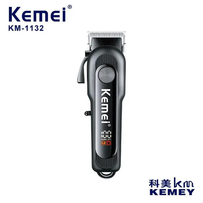 ⁦Kemei Km-1132 ماكينة حلاقة وتشذيب كهربائية للشعر واللحية لحلاقة وتشذيب الشعر واللحية للاستخدام المنزلي أو في الصالونات⁩ - الصورة ⁦1⁩