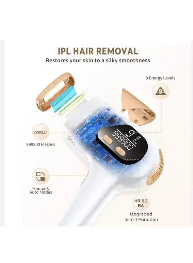 ⁦Moehair Professional Mo-9080 جهاز إزالة الشعر بتقنية Ipl للاستخدام المنزلي لتقليل نمو الشعر وإزالته تدريجياً من الجسم وتحت الإبطين⁩ - الصورة ⁦7⁩