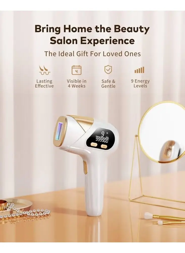 ⁦Moehair Professional Mo-9080 جهاز إزالة الشعر بتقنية Ipl للاستخدام المنزلي لتقليل نمو الشعر وإزالته تدريجياً من الجسم وتحت الإبطين⁩ - الصورة ⁦5⁩