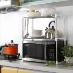 استاند ومنظم الميكرويف وحامل أدوات المطبخ من الاستانلس ستيل Microwave Rack