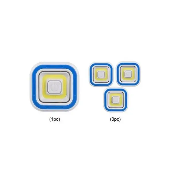 كشافات ليد مع ريموت للطوارئ والديكور - 3 قطع
