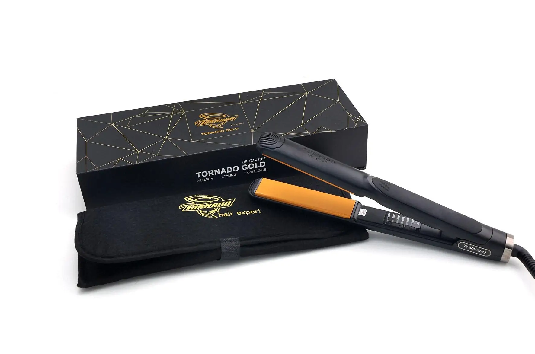 مكواة شعر تورنيدو جولد الأصلية Tornado Gold Hair Straightener 2 In 1 Ceramic Straightening