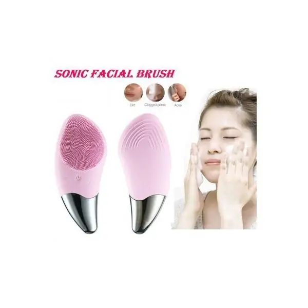 Electric Silicone Ultrasonic Facial Cleanser Brush -2Way